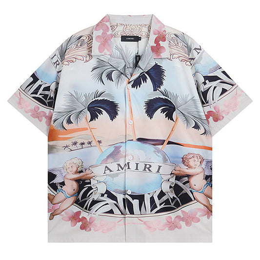 AMRI Men's Cherub Silk Shirt/Short/Suit