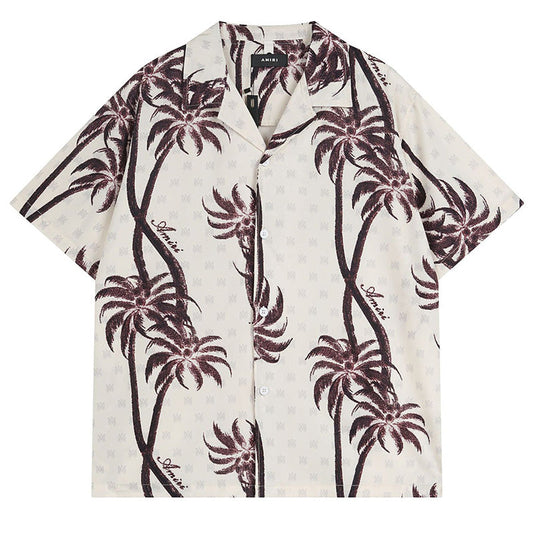 AMRI Twisted Palms silk shirt