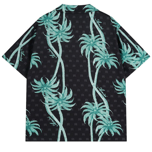 AMRI Twisted Palms silk shirt