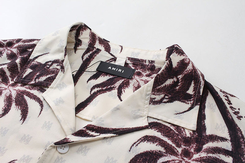 AMRI Twisted Palms silk shirt