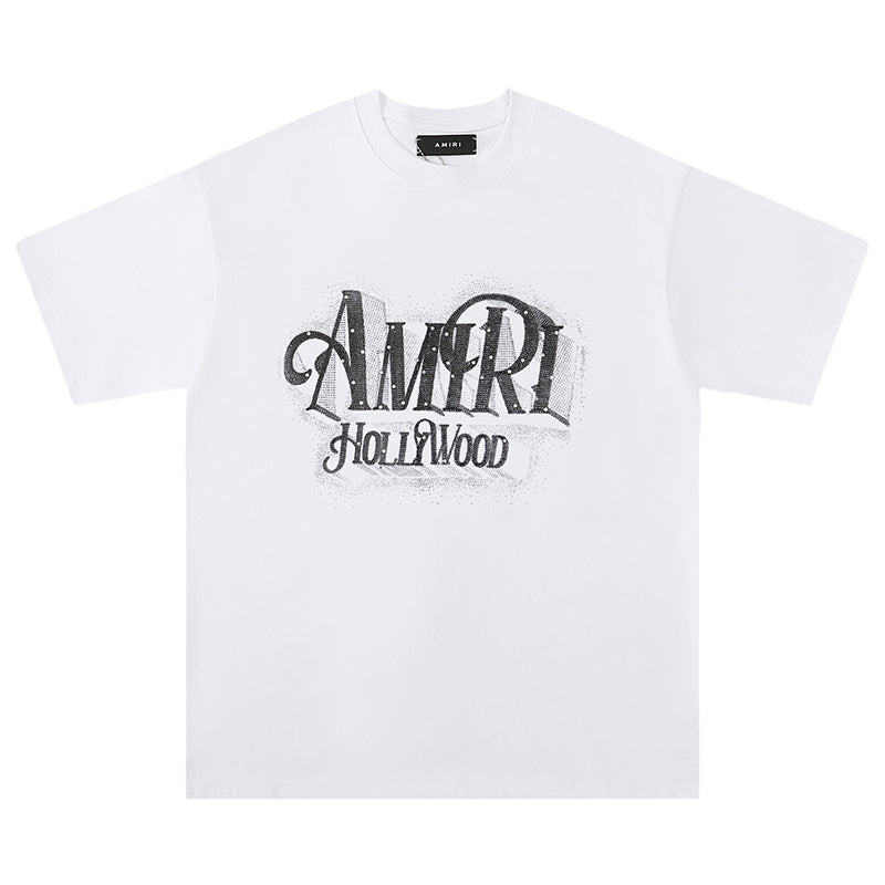 AMRI Logo crystal-embellished cotton T-shirt