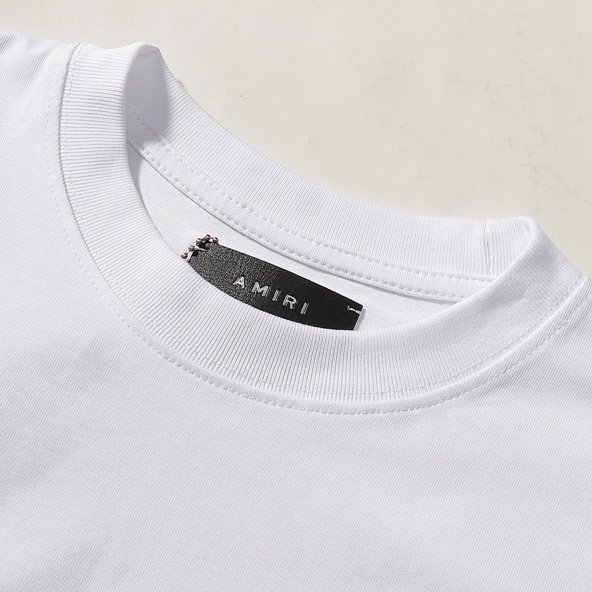 AMRI White Cotton T-shirt