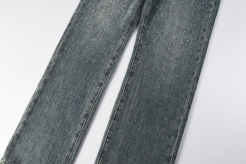 Purple Brand Crystal Diamond Jeans #9140