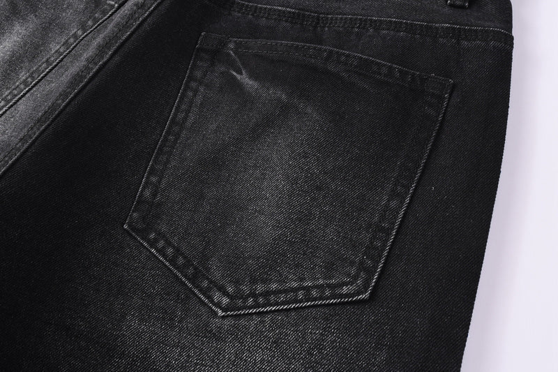 Purple Brand Crystal Diamond Denim Shorts #5104