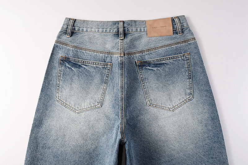 Purple Brand Crystal Diamond Denim Shorts #5100