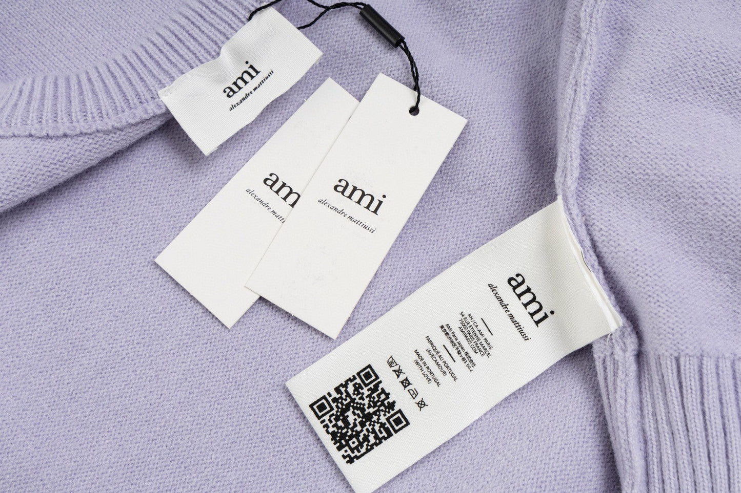 AMI Paris Classic Jacquard Heart Crewneck Sweater – 2025SS