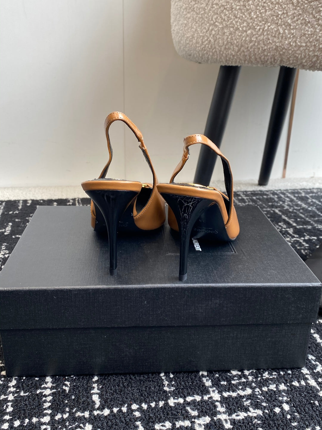 Saint Laurent Square-Toe YSL Buckle Pumps – 25SS