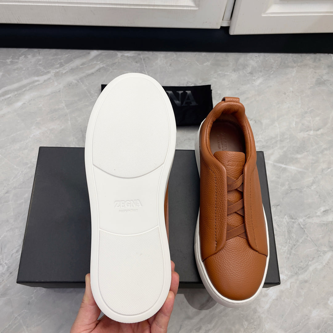 Zegna Triple Stitch Low-Top Sneakers