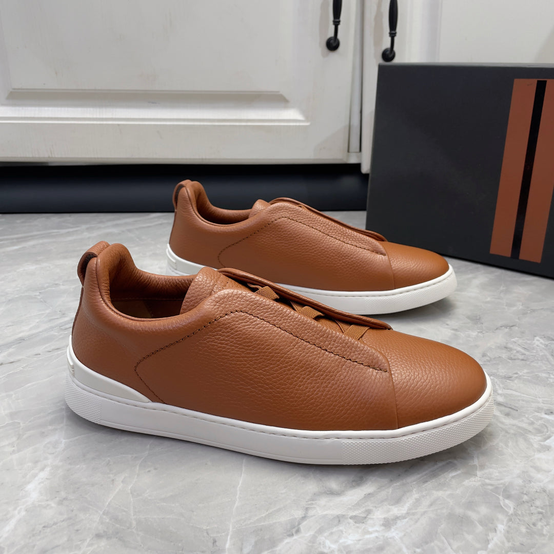 Zegna Triple Stitch Low-Top Sneakers