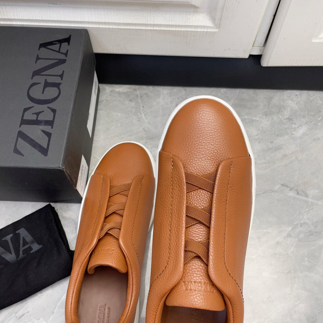 Zegna Triple Stitch Low-Top Sneakers