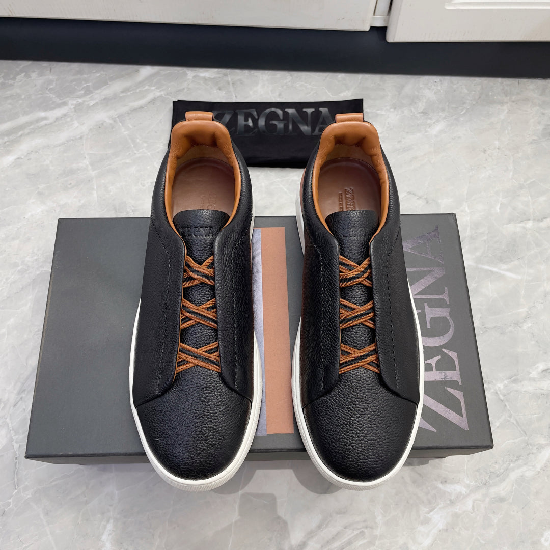 Zegna Triple Stitch Low-Top Sneakers