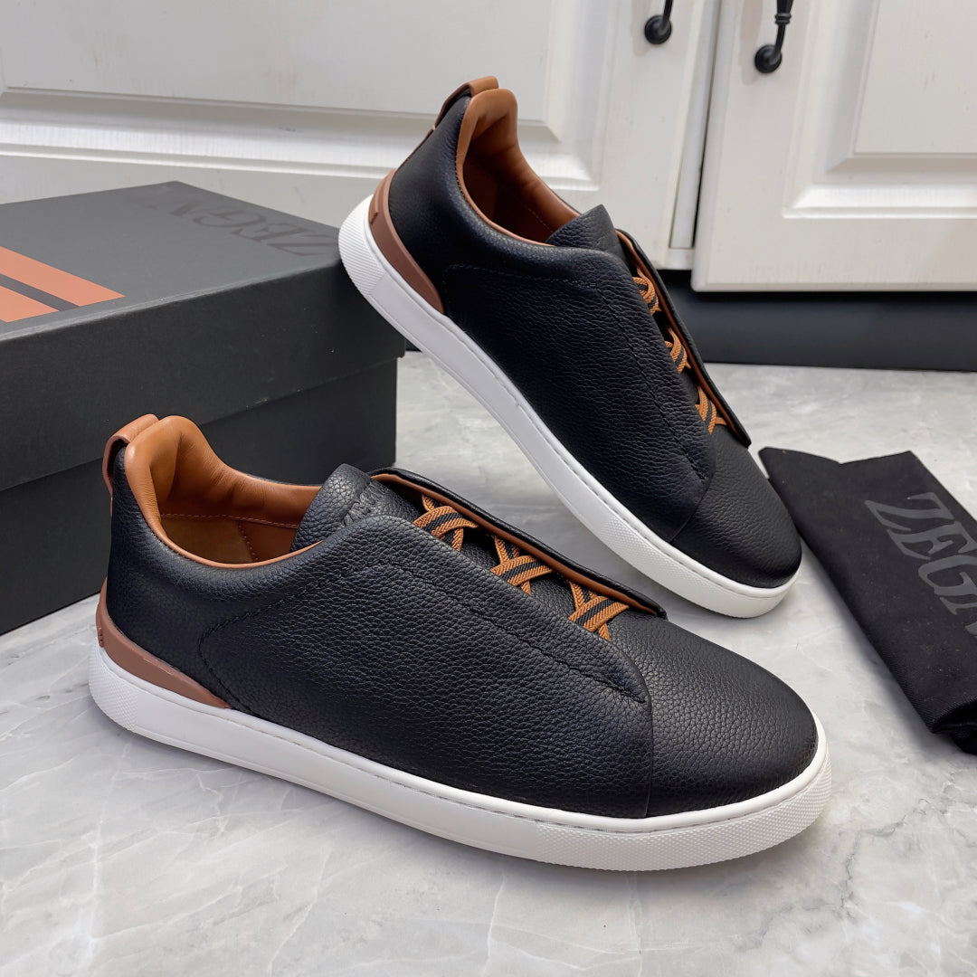 Zegna Triple Stitch Low-Top Sneakers