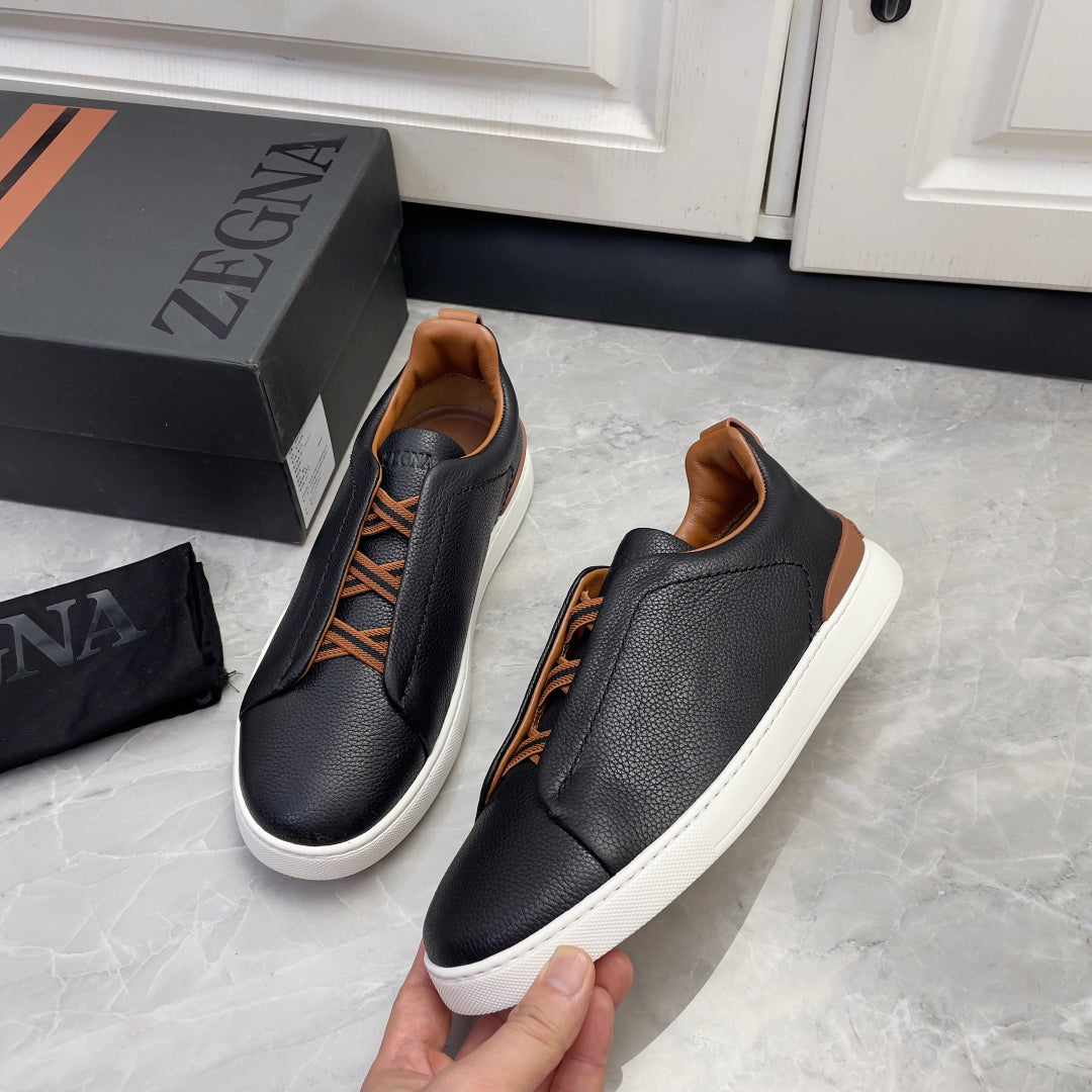 Zegna Triple Stitch Low-Top Sneakers
