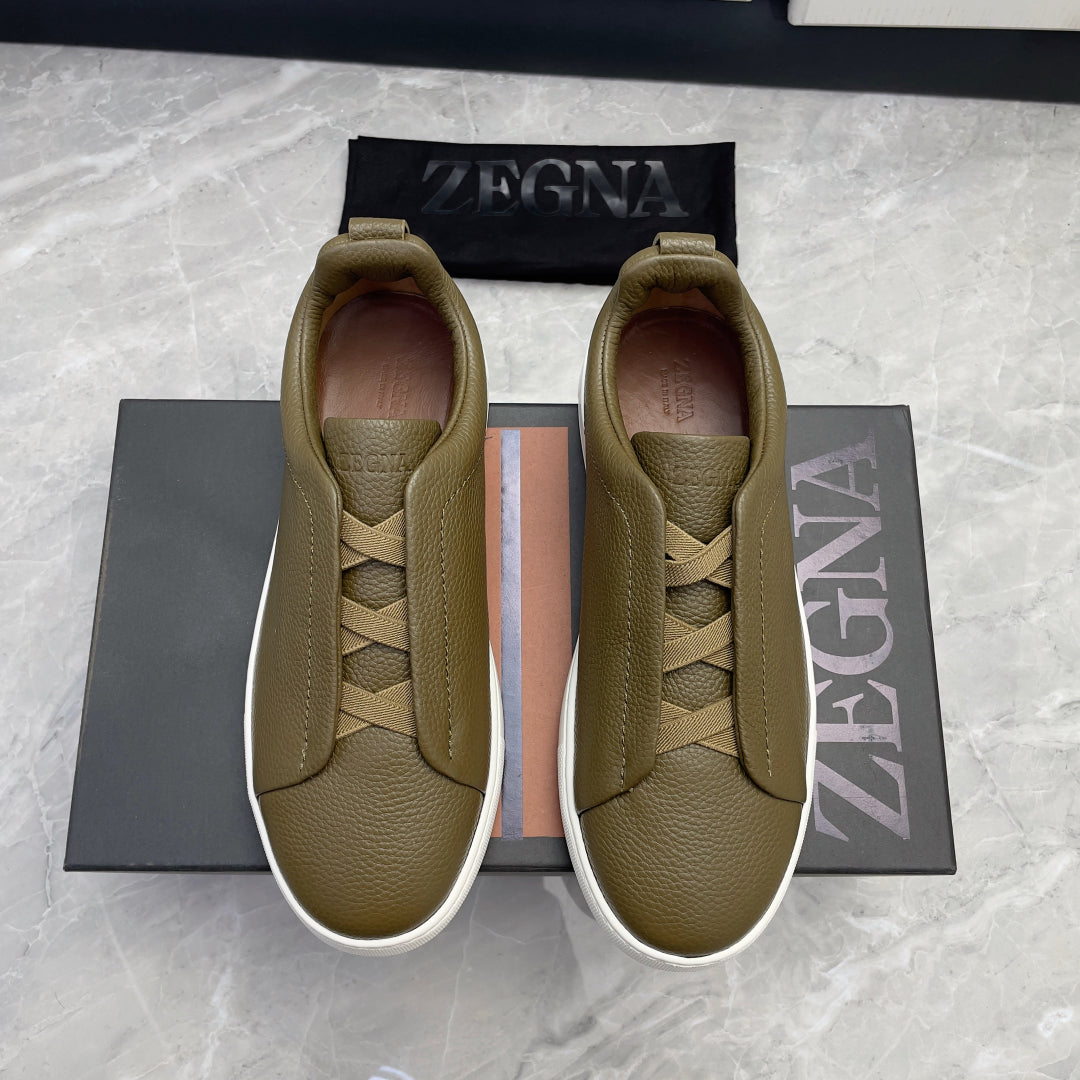 Zegna Triple Stitch Low-Top Sneakers