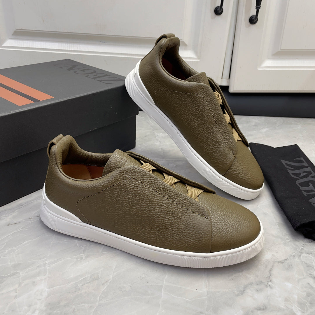 Zegna Triple Stitch Low-Top Sneakers