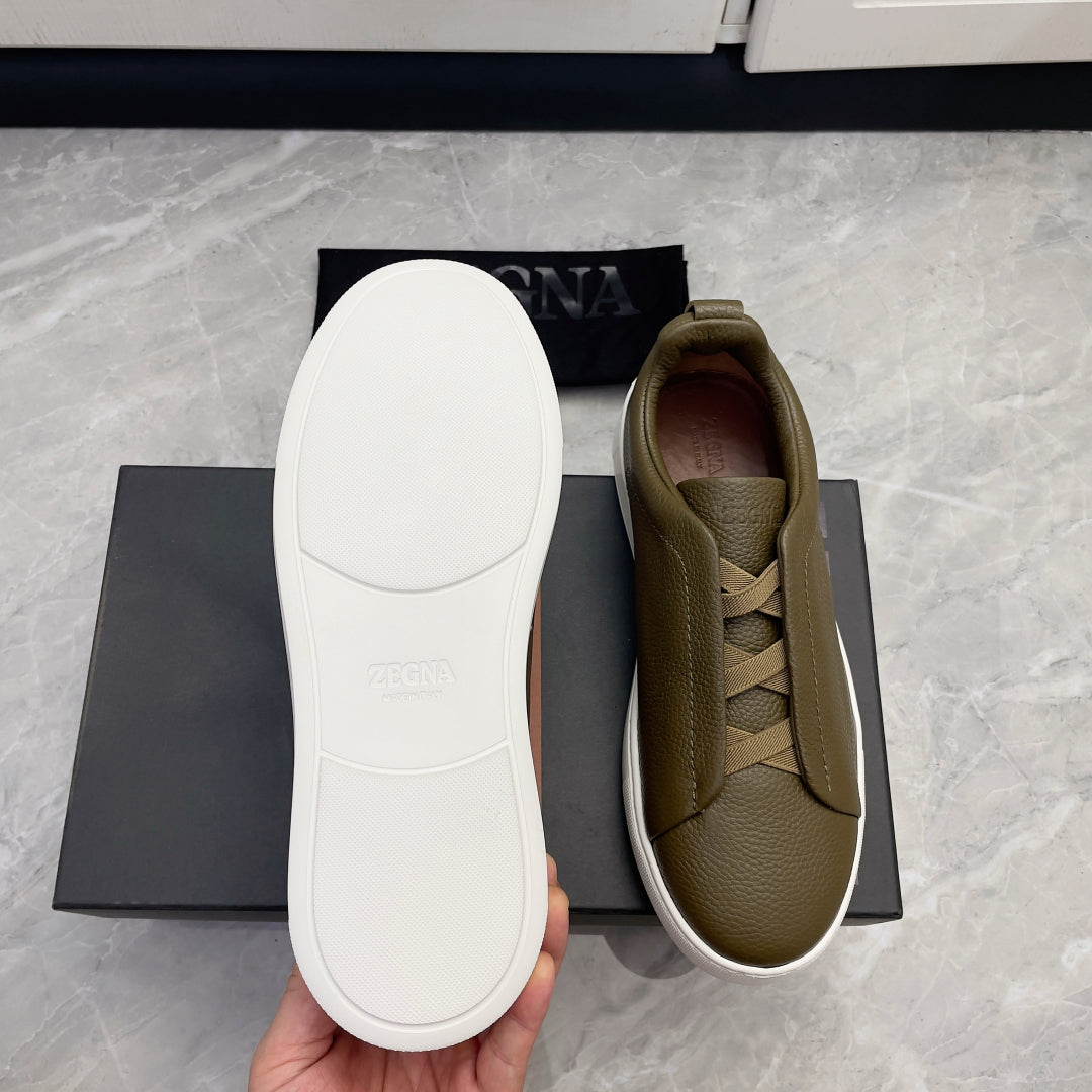 Zegna Triple Stitch Low-Top Sneakers