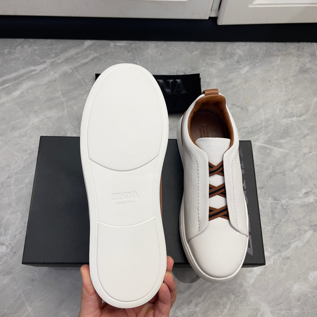 Zegna Triple Stitch Low-Top Sneakers