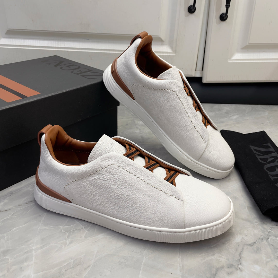 Zegna Triple Stitch Low-Top Sneakers
