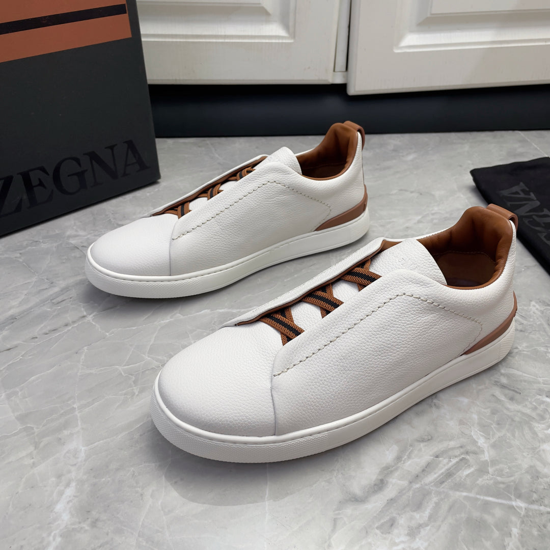Zegna Triple Stitch Low-Top Sneakers