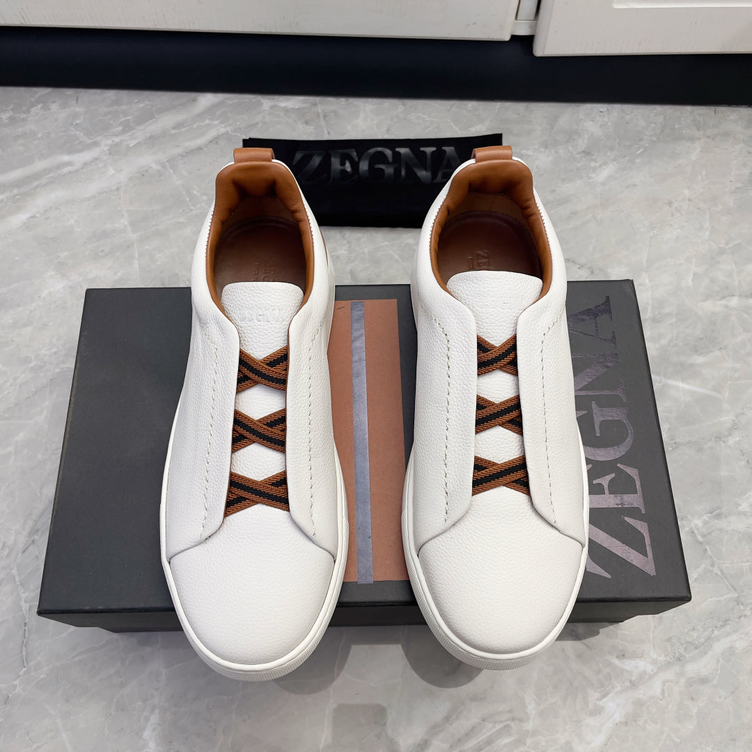 Zegna Triple Stitch Low-Top Sneakers