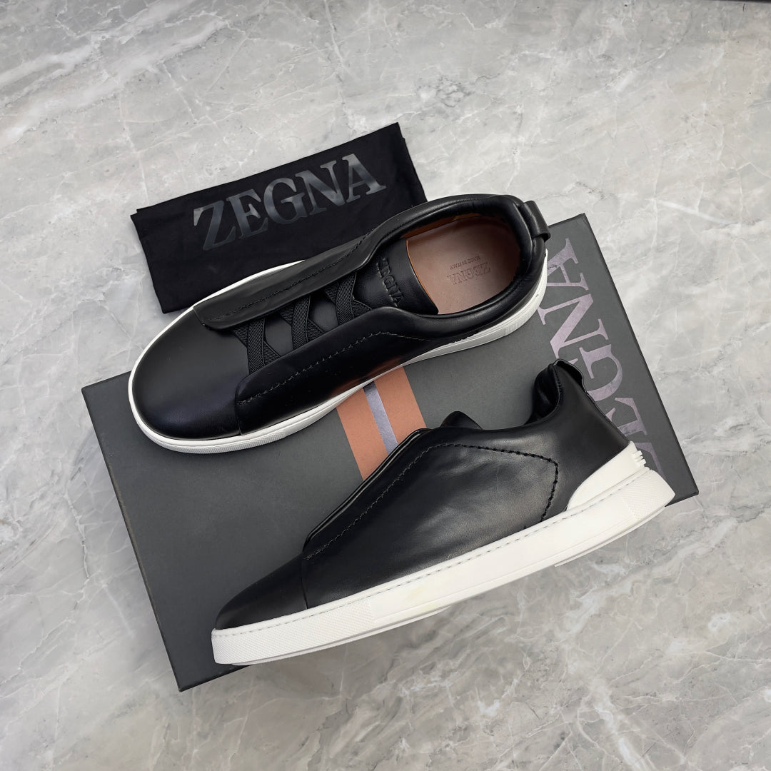 Zegna Triple Stitch Low-Top Sneakers