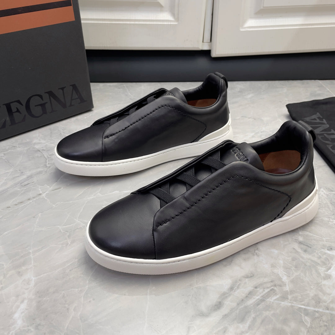 Zegna Triple Stitch Low-Top Sneakers