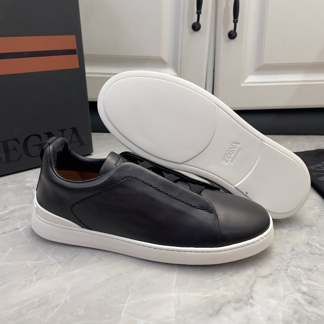 Zegna Triple Stitch Low-Top Sneakers