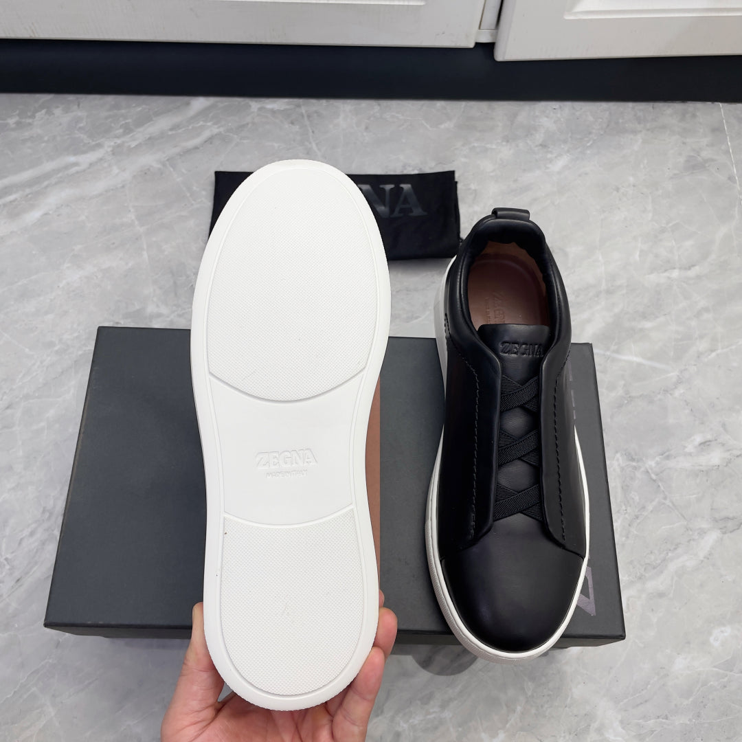 Zegna Triple Stitch Low-Top Sneakers