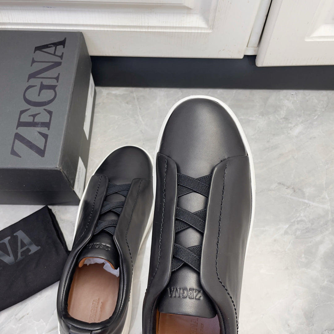 Zegna Triple Stitch Low-Top Sneakers