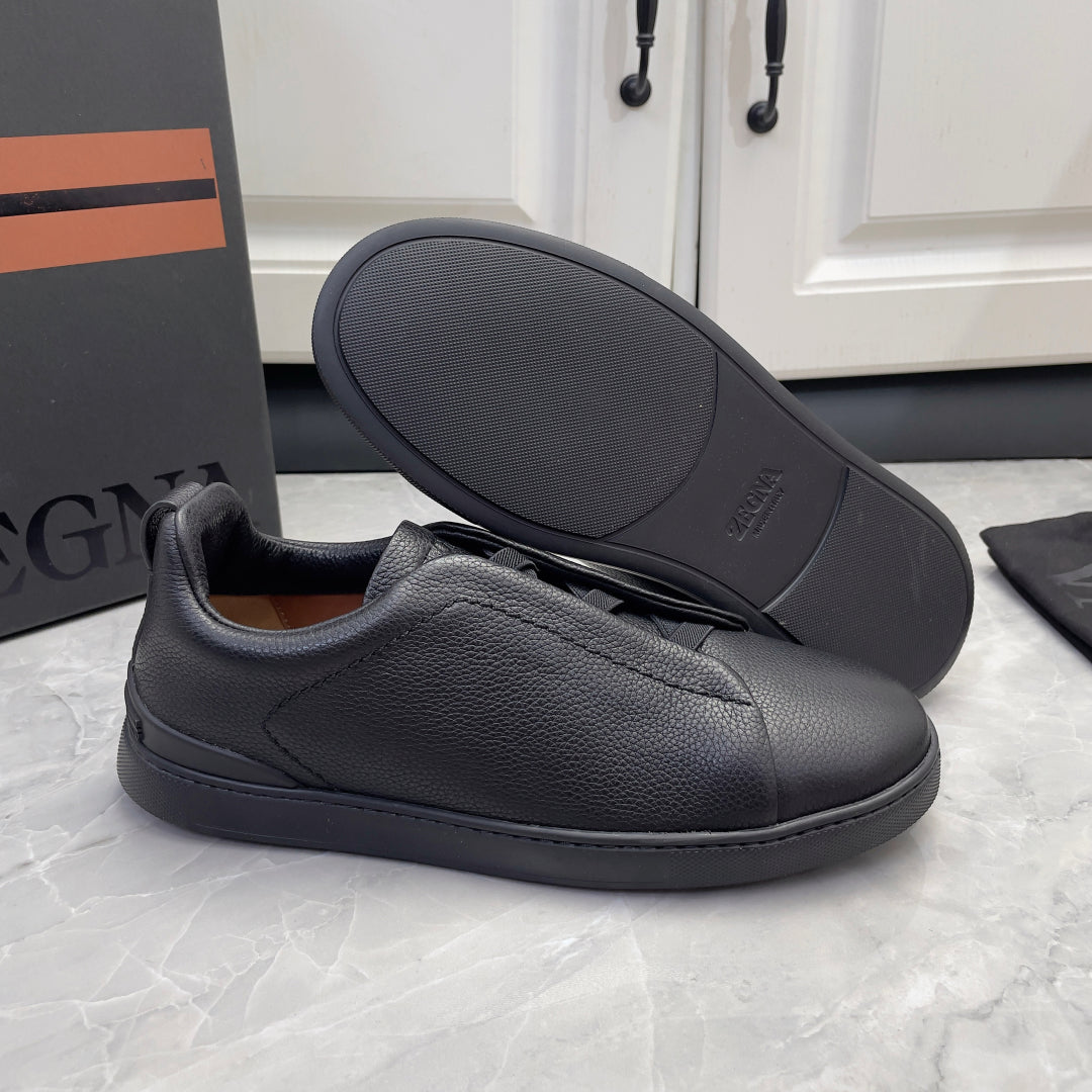 Zegna Triple Stitch Low-Top Sneakers