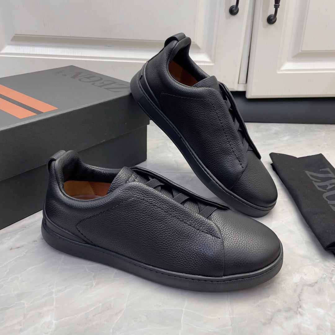 Zegna Triple Stitch Low-Top Sneakers