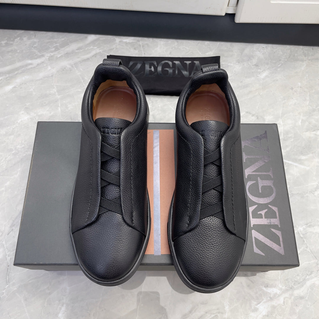 Zegna Triple Stitch Low-Top Sneakers
