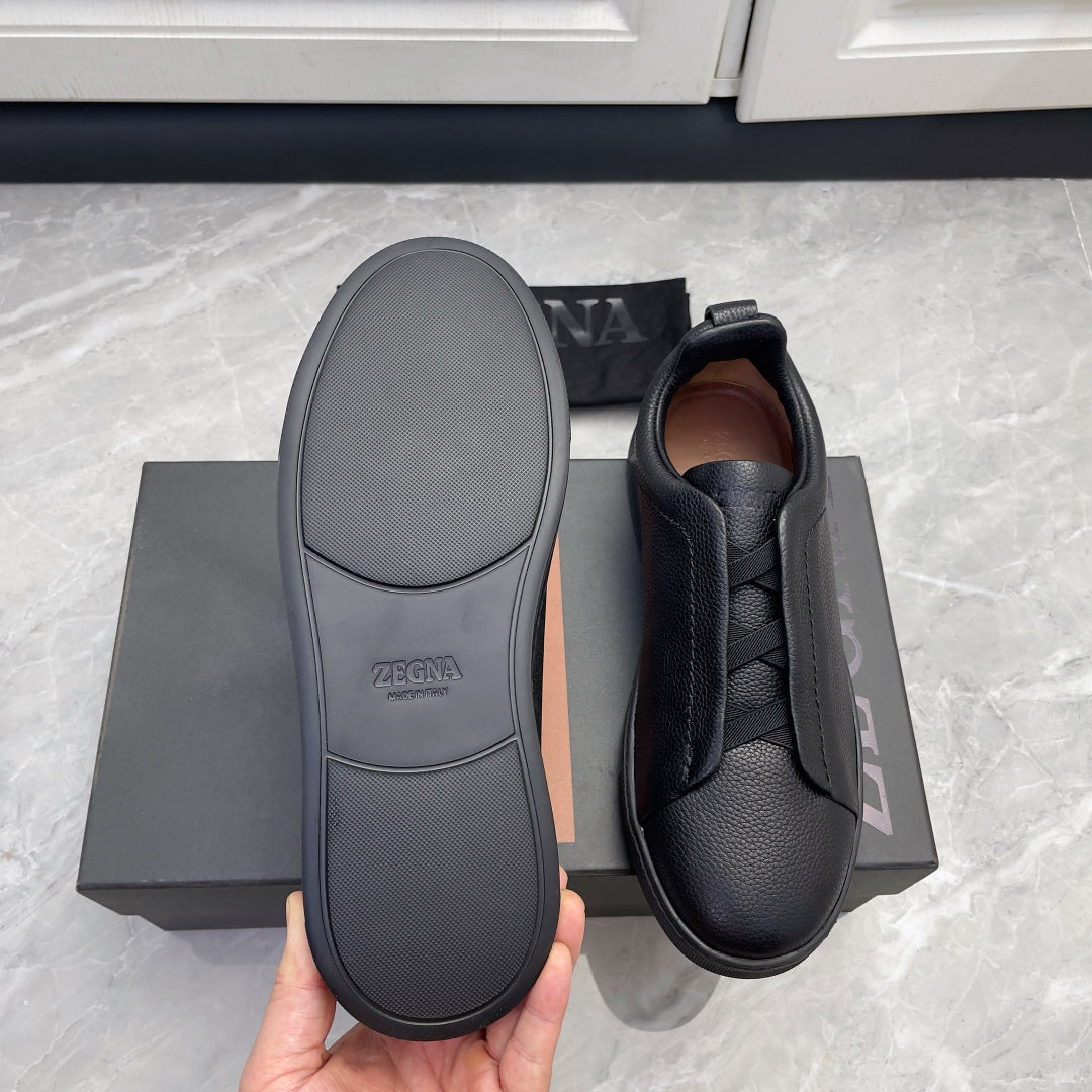 Zegna Triple Stitch Low-Top Sneakers