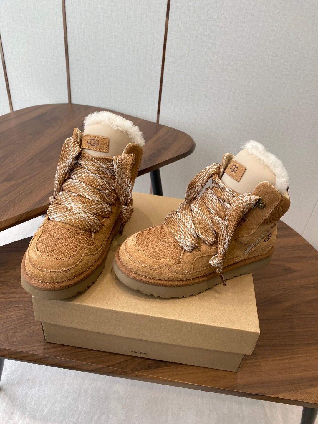 UGG Knitted Shearling Snow Boots