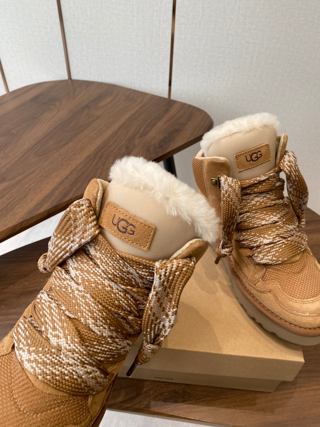 UGG Knitted Shearling Snow Boots
