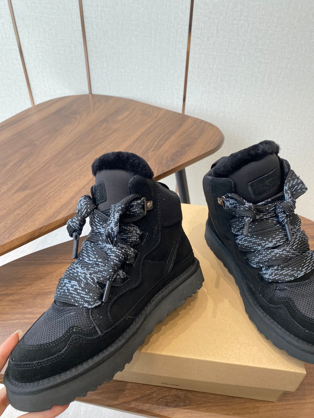 UGG Knitted Shearling Snow Boots