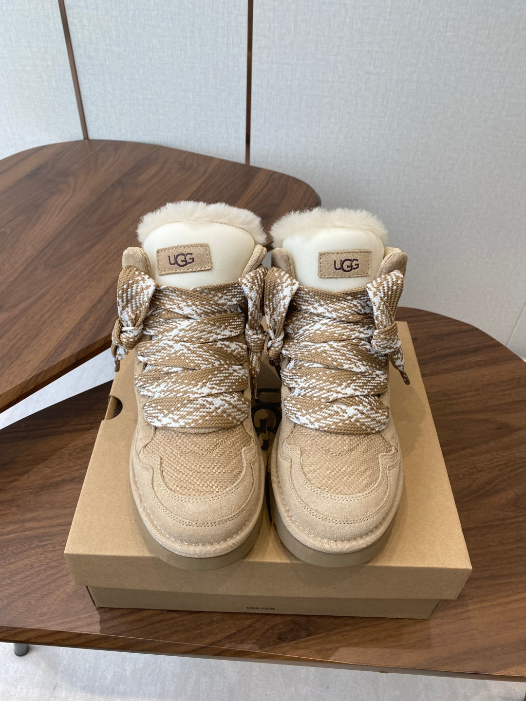 UGG Knitted Shearling Snow Boots