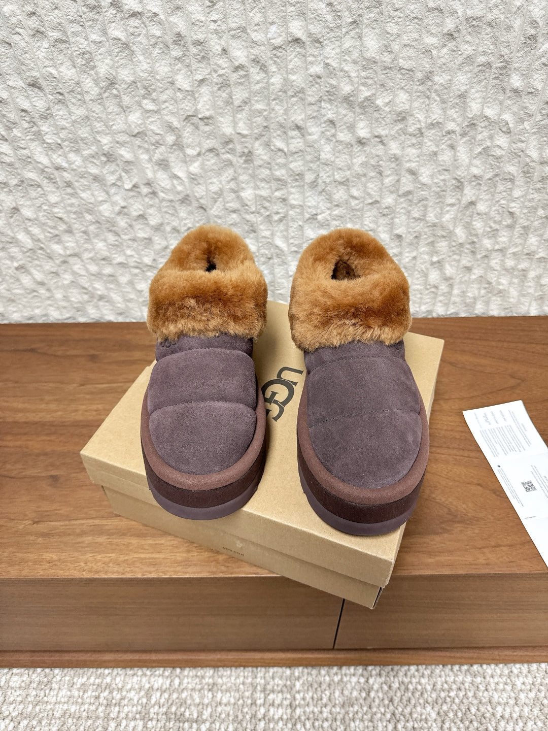 UGG Sheepskin Fur-Lined Slippers – Autumn/Winter Collection