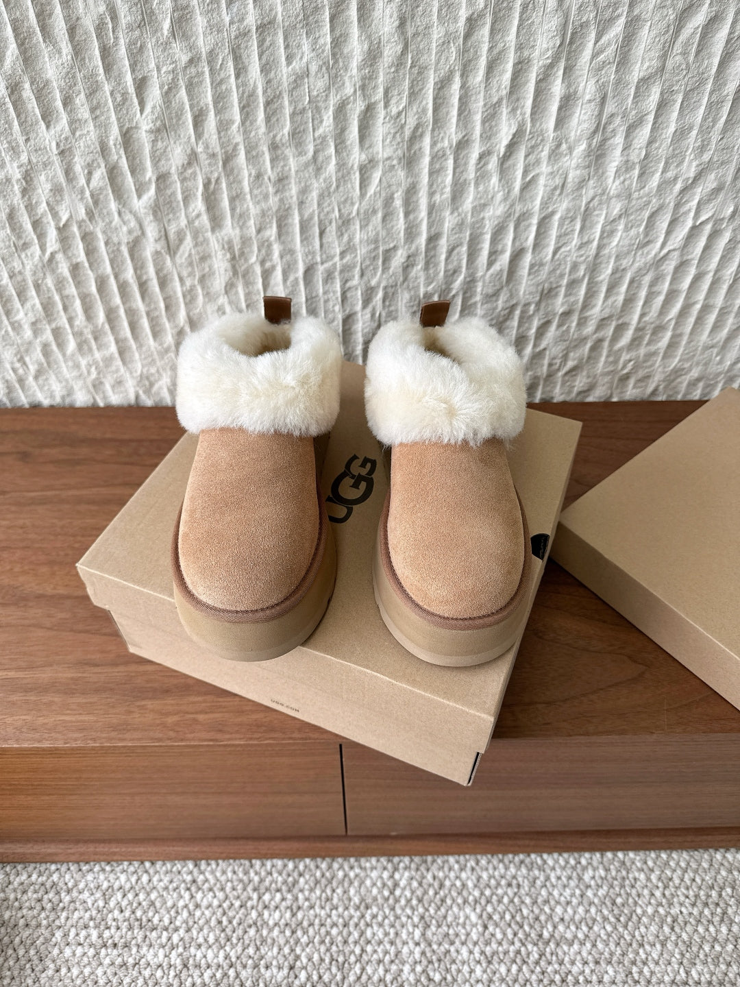 UGG Sheepskin Fur-Lined Slippers – Autumn/Winter Collection