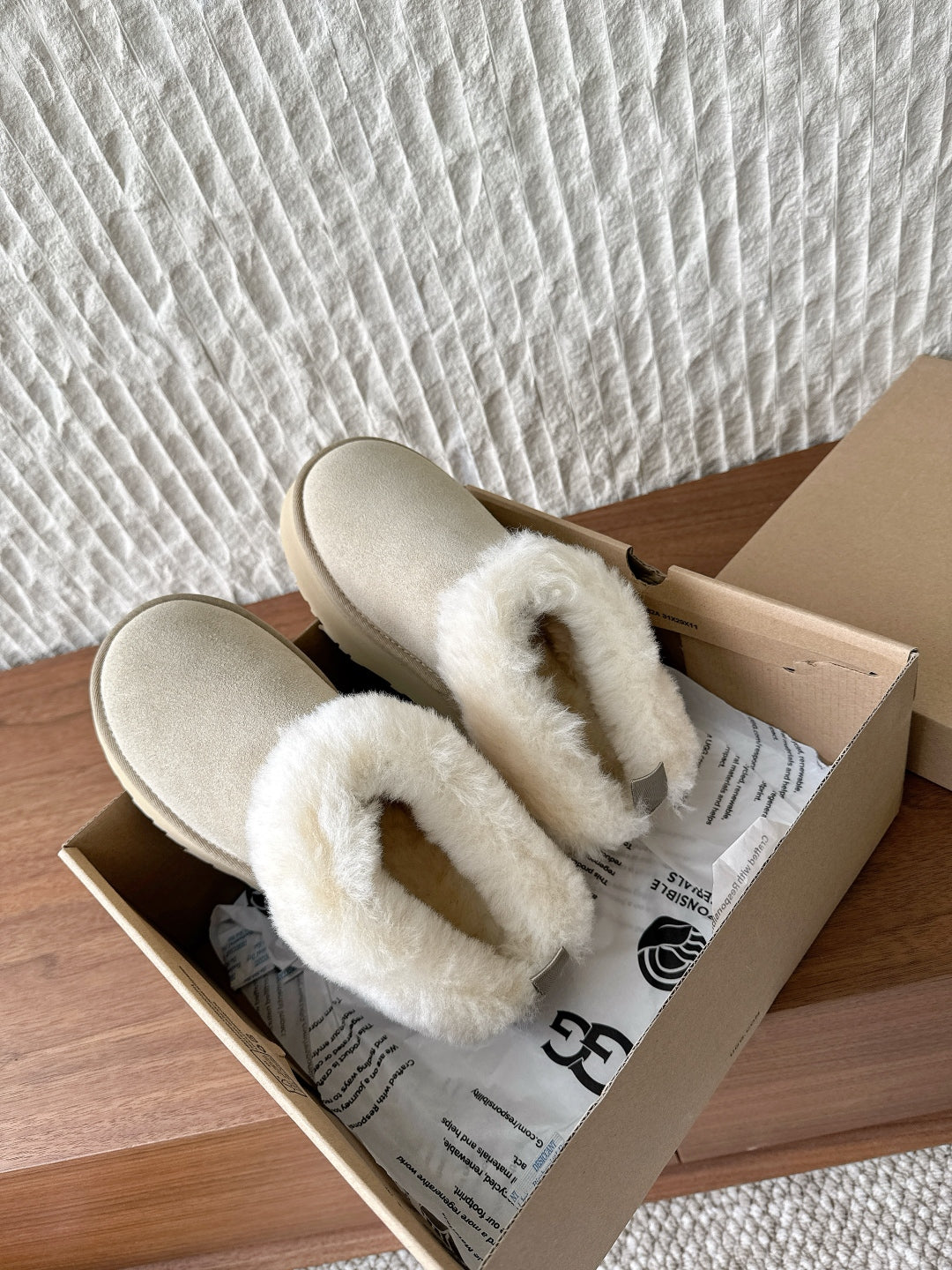 UGG Sheepskin Fur-Lined Slippers – Autumn/Winter Collection
