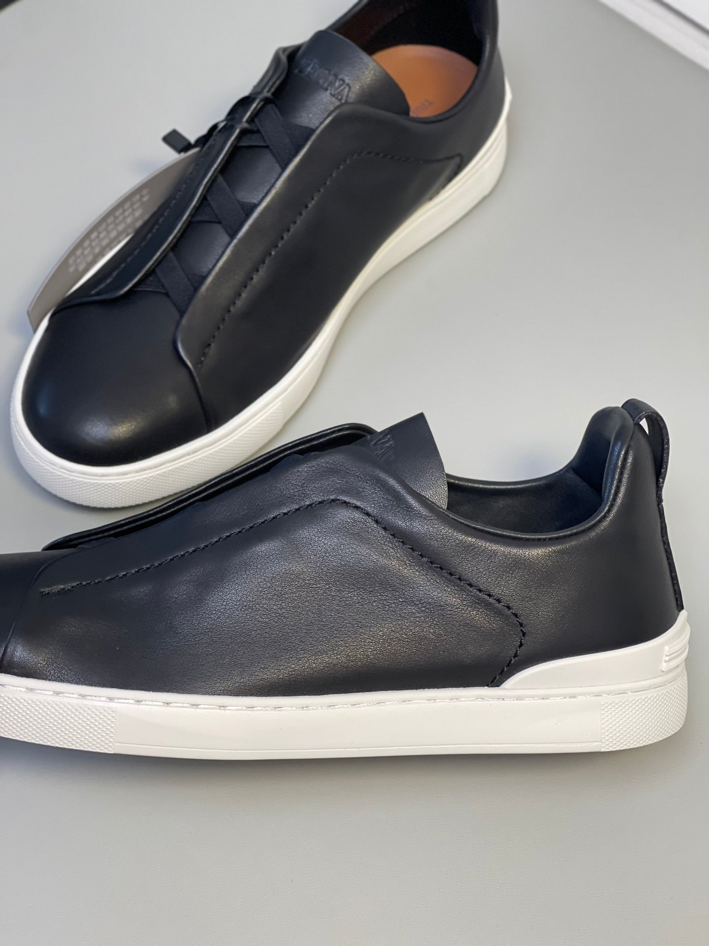 Zegna SECONDSKIN Triple Stitch Low-Top Sneakers