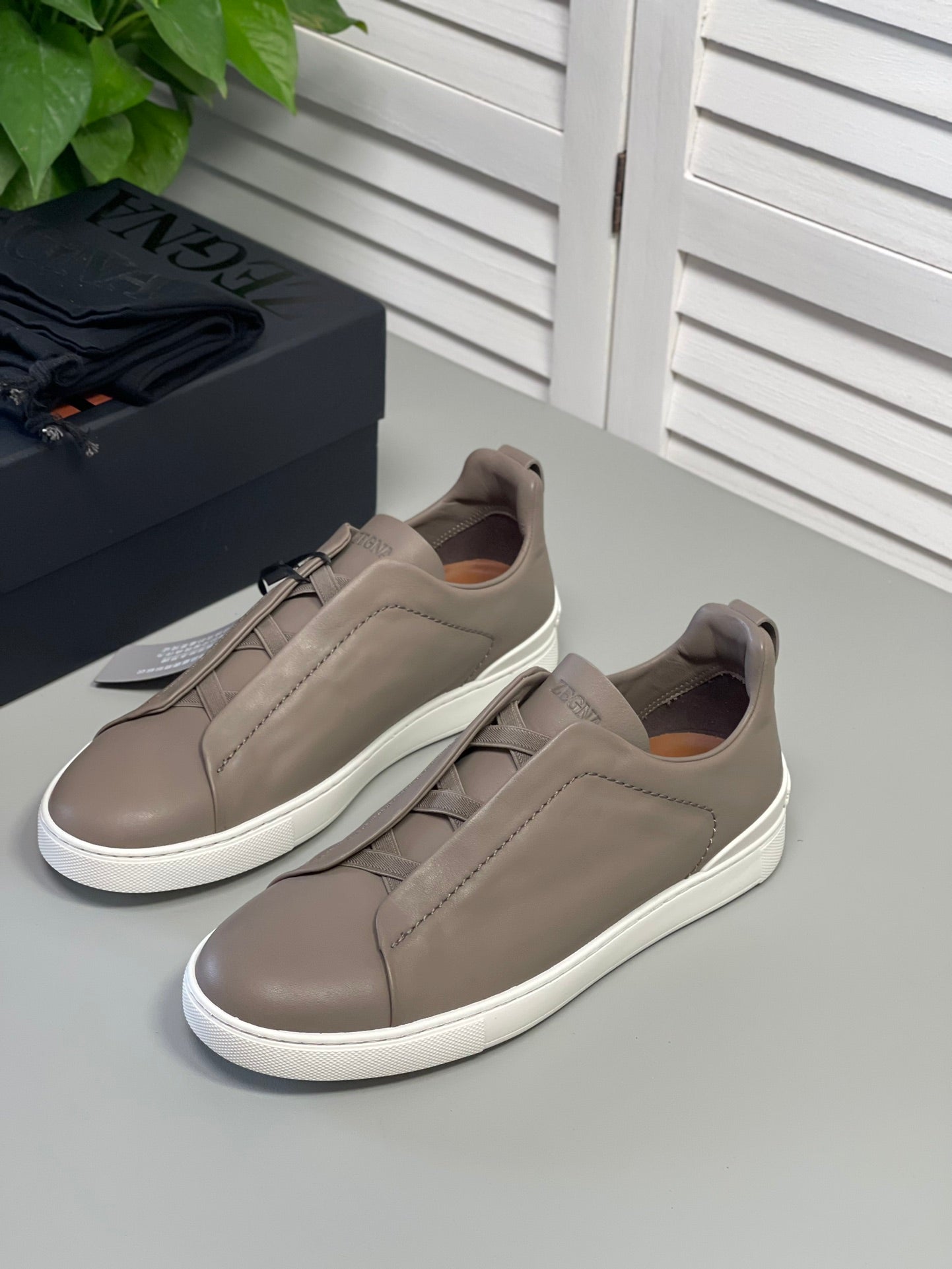 Zegna SECONDSKIN Triple Stitch Low-Top Sneakers