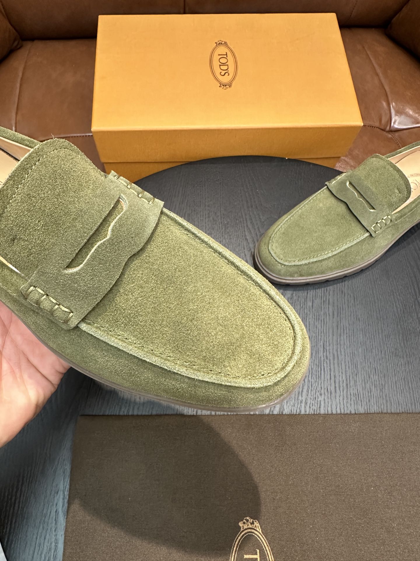 Tod's Suede Calfskin Loafers