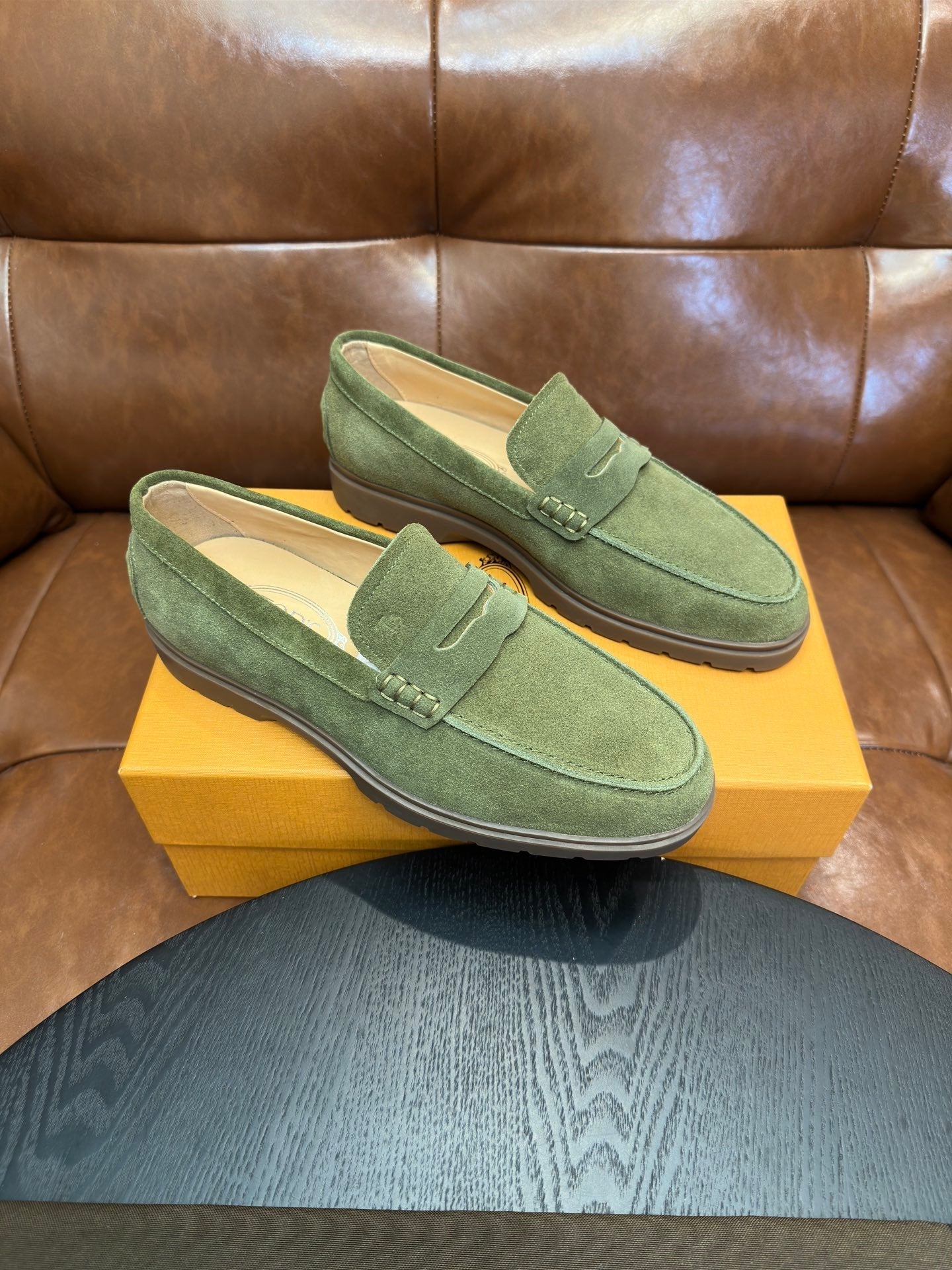 Tod's Suede Calfskin Loafers