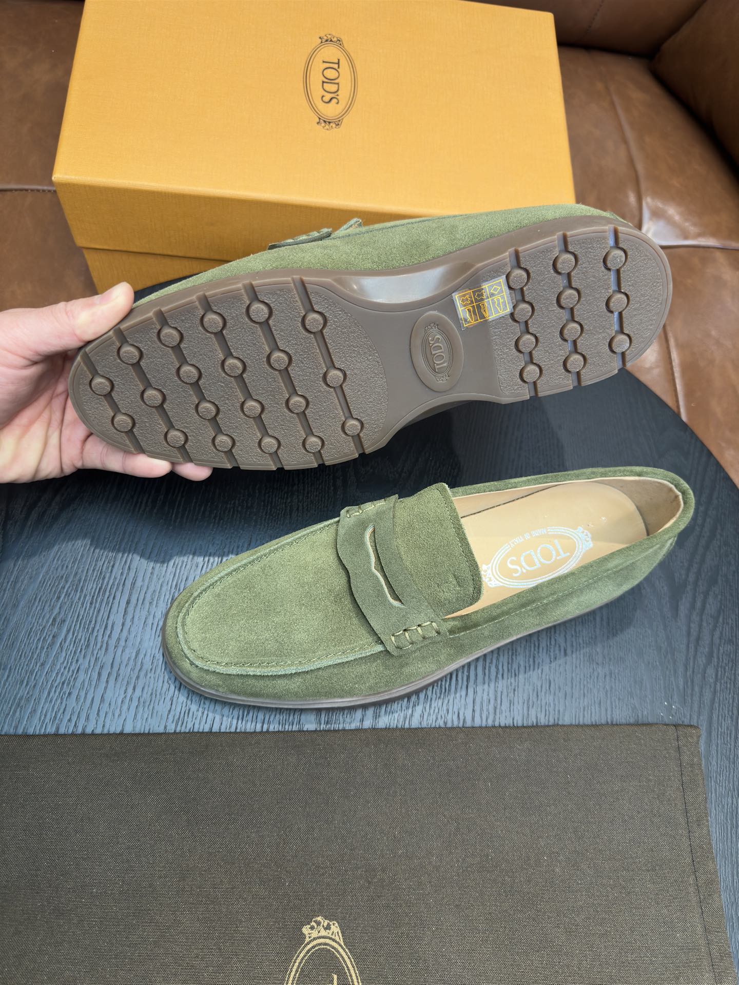 Tod's Suede Calfskin Loafers