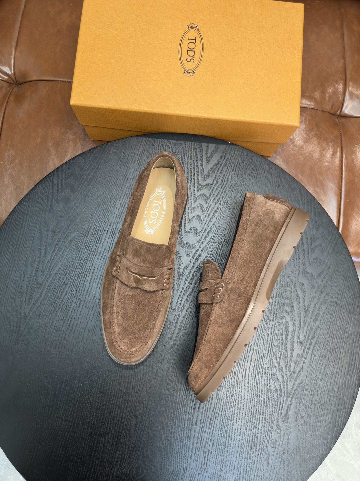 Tod's Suede Calfskin Loafers