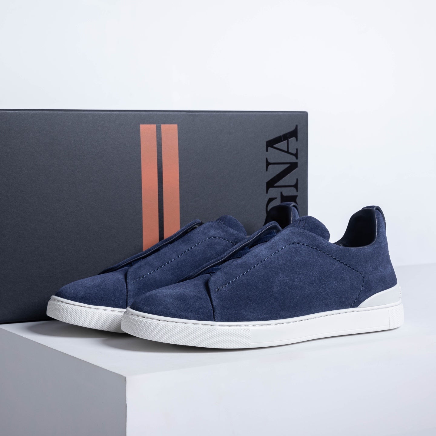 Zegna SECONDSKIN Triple Stitch Low-Top Sneakers