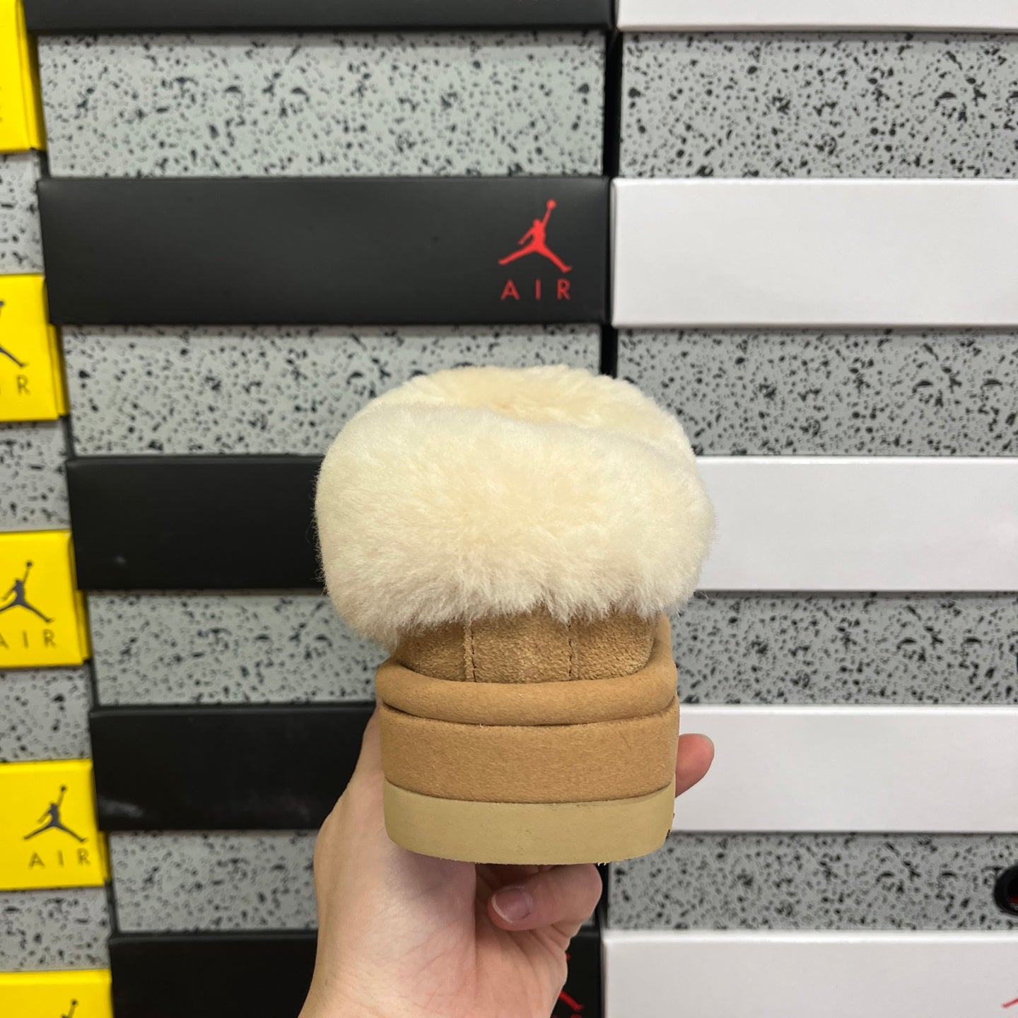 UGG Thick-Soled Low-Cut Fur Snow Boots