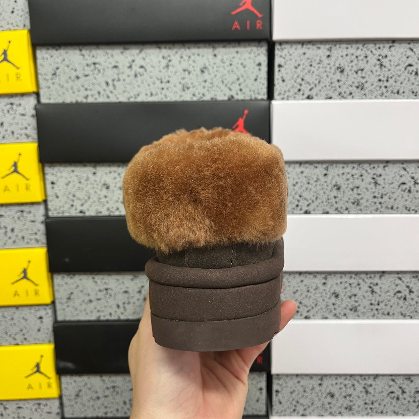 UGG Thick-Soled Low-Cut Fur Snow Boots