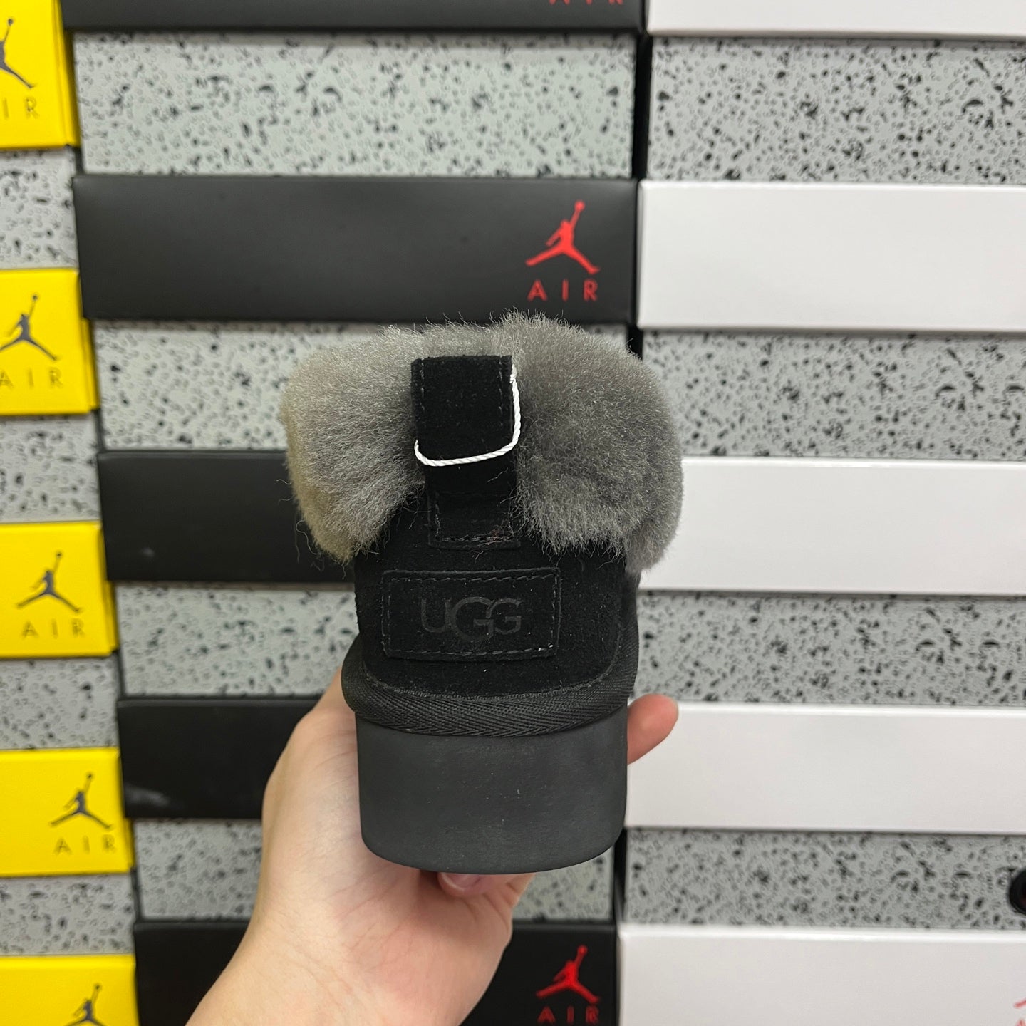 UGG Thick-Soled Low-Cut Fur Snow Boots